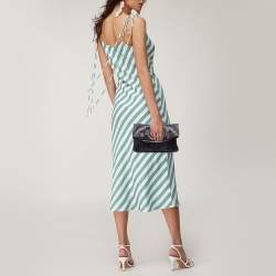 Bvlgari Brown Python Leoni Flap Clutch
