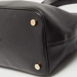 Bvlgari Black Leather Isabella Rossellini Top Handle Bag