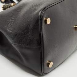 Bvlgari Black Leather Isabella Rossellini Top Handle Bag