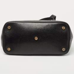 Bvlgari Black Leather Isabella Rossellini Top Handle Bag