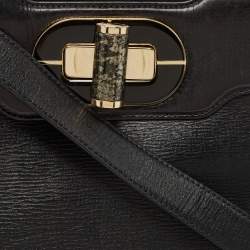 Bvlgari Black Leather Isabella Rossellini Top Handle Bag