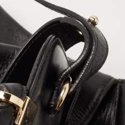 Bvlgari Black Leather Isabella Rossellini Top Handle Bag