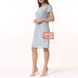 مملوكة مسبقًا حقيبة كروس بلغاري سيربينتي فوريفر جلد أخضر لامع