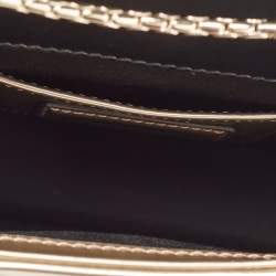 Pre Owned Bvlgari Metallic Patent Leather Small Serpenti Forever Shoulder Bag