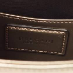 Pre Owned Bvlgari Metallic Patent Leather Small Serpenti Forever Shoulder Bag