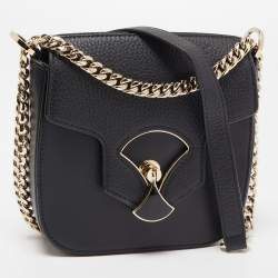 Pre Owned حقيبة كتف بلغاري ديفاس دريم مبطن جلد بيج 