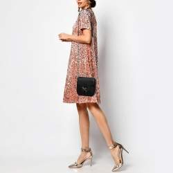 Pre Owned حقيبة كتف بلغاري ديفاس دريم مبطن جلد بيج 