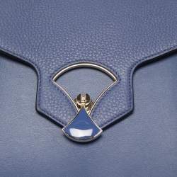 Pre Owned Bvlgari Blue Leather Divas' Dream Shoulder Bag