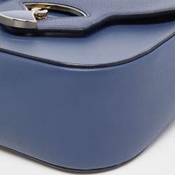 Pre Owned Bvlgari Blue Leather Divas' Dream Shoulder Bag