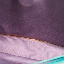 Pre Owned Bvlgari Green Leather Medium Serpenti Forever Flap Shoulder Bag