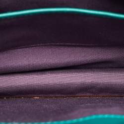 Pre Owned Bvlgari Green Leather Medium Serpenti Forever Flap Shoulder Bag