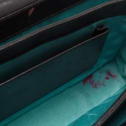 مملوكة مسبقًا Bvlgari Black Leather and Perspex Flap Cover Shoulder Bag