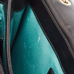 مملوكة مسبقًا Bvlgari Black Leather and Perspex Flap Cover Shoulder Bag