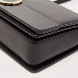 مملوكة مسبقًا Bvlgari Black Leather and Perspex Flap Cover Shoulder Bag
