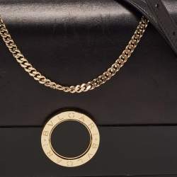 مملوكة مسبقًا Bvlgari Black Leather and Perspex Flap Cover Shoulder Bag