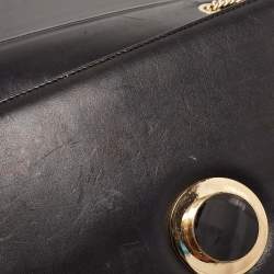 مملوكة مسبقًا Bvlgari Black Leather and Perspex Flap Cover Shoulder Bag