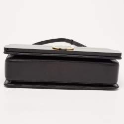 مملوكة مسبقًا Bvlgari Black Leather and Perspex Flap Cover Shoulder Bag