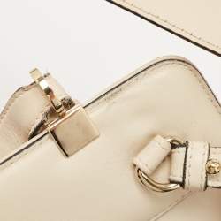 Bvlgari Black/Cream Leather And Canvas Isabella Rossellini Top Handle Bag