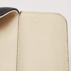 Bvlgari Black/Cream Leather And Canvas Isabella Rossellini Top Handle Bag
