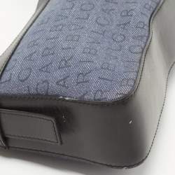 مملوكة مسبقًا Bvlgari Blue/Black Monogram Canvas and Leather Shoulder Bag
