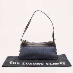 مملوكة مسبقًا Bvlgari Blue/Black Monogram Canvas and Leather Shoulder Bag
