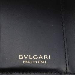 Bvlgari Black Leather B-Zero1 Trifold Wallet