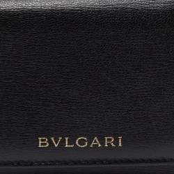 Bvlgari Black Leather B-Zero1 Trifold Wallet