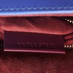 Pre Owned Bvlgari Blue Leather Scaglie Serpenti Tote