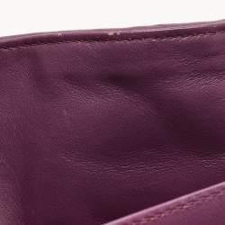Pre Owned Bvlgari Purple Pleated Leather Twistino Tina Tote