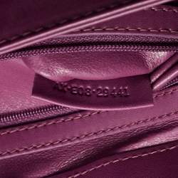 Pre Owned Bvlgari Purple Pleated Leather Twistino Tina Tote