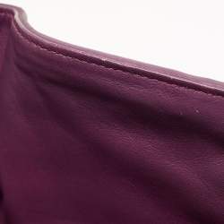 Pre Owned Bvlgari Purple Pleated Leather Twistino Tina Tote