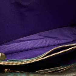 Pre Owned حقيبة كتف بولغاري سيربنتي فوريفر جلد أخضر بقلاب