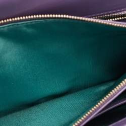 مملوكة مسبقًا Bvlgari Purple Leather Medium Serpenti Forever Shoulder Bag