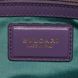 مملوكة مسبقًا Bvlgari Purple Leather Medium Serpenti Forever Shoulder Bag