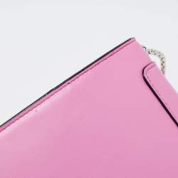 Bvlgari Pink Leather Serpenti Forever Card Case Chain Bag