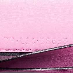 Bvlgari Pink Leather Serpenti Forever Card Case Chain Bag