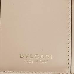Pre Owned Bvlgari Gold Karung Leather Serpenti Forever Trifold Wallet
