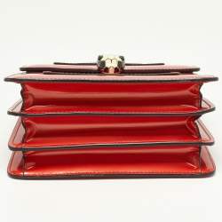 Bvlgari Orange Patent Leather Serpenti Forever Top Handle Bag
