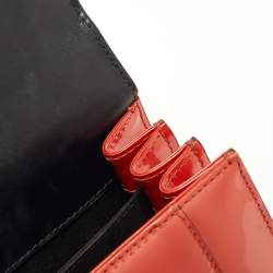 Bvlgari Orange Patent Leather Serpenti Forever Top Handle Bag