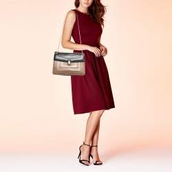 مملوكة مسبقًا Bvlgari Beige/Brown Leather Medium Serpenti Forever Shoulder Bag