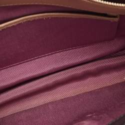 مملوكة مسبقًا Bvlgari Beige/Brown Leather Medium Serpenti Forever Shoulder Bag