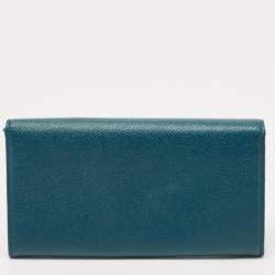 Bvlgari Green Leather Bvlgari Bvlgari Flap Continental Wallet
