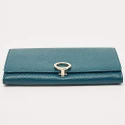 Bvlgari Green Leather Bvlgari Bvlgari Flap Continental Wallet