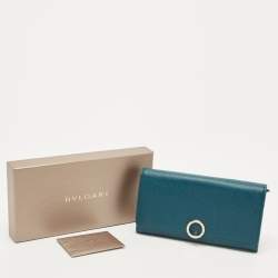 Bvlgari Green Leather Bvlgari Bvlgari Flap Continental Wallet