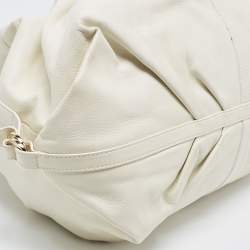 Bvlgari Off-White Leather Chandra Hobo
