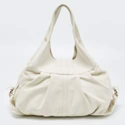 Bvlgari Off-White Leather Chandra Hobo