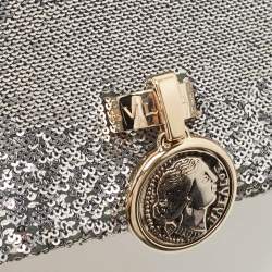 Bvlgari Silver Sequins Monete Clutch