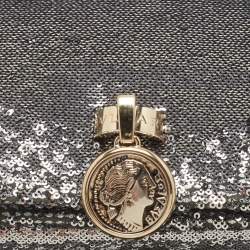 Bvlgari Silver Sequins Monete Clutch
