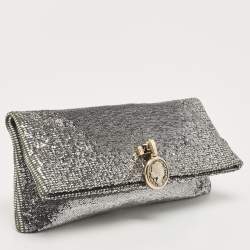 Bvlgari Silver Sequins Monete Clutch