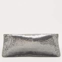 Bvlgari Silver Sequins Monete Clutch